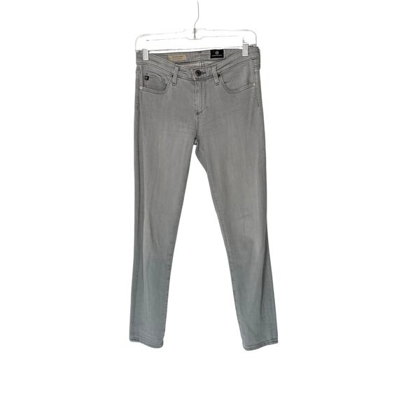 AG Adriano Goldschmied Gray Basic The Stevie Slim Straight Leg Jeans Size 26 - Picture 1 of 12